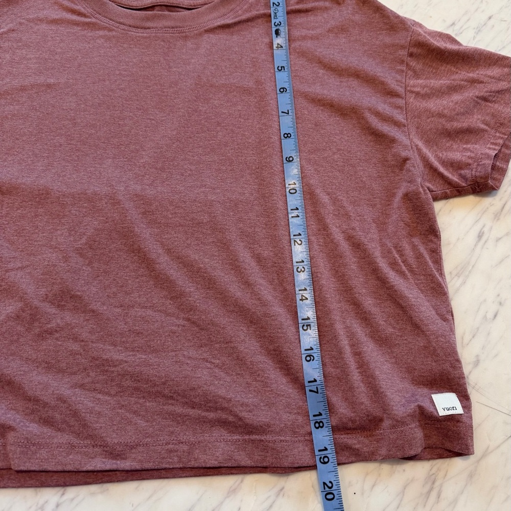Vuori Energy Tee Shirt Women’s Small Heatherd Marsala - Picture 6 of 6